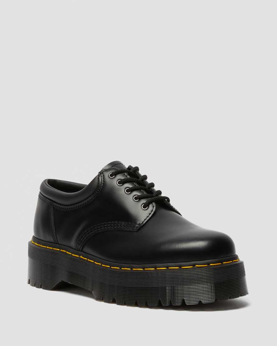 Dr. Martens 8053 Lær Platform Sko Dame Svart [3796IPQNO]